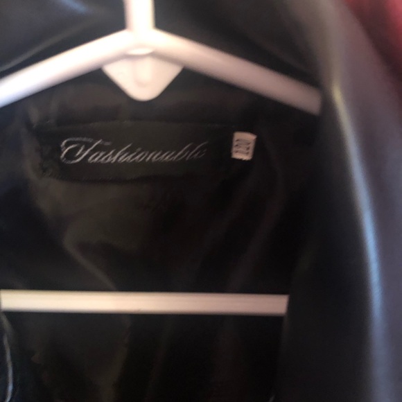 Faux fur and leather girls moto jacket. - Picture 2 of 3